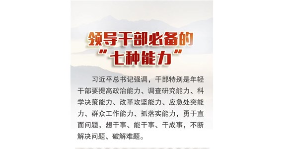 全网担保网红·创先锋｜领导干部必备的“七种能力”